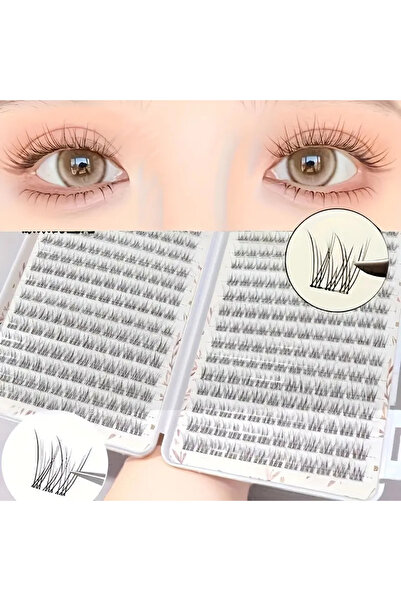Choice 384 Soft and Lightweight Fish Tail Single Cluster Eyelashes - Reusable...