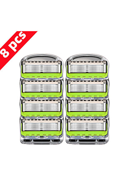 Choice1 ماكينة حلاقة أمان رجالية عالية الجودة، 8 شفرات، 5 طبقات، مصنوعة من ال...