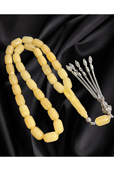 Erbab i Kehribar High-End Baltic Amber Prayer Beads - Silver Tassel Design