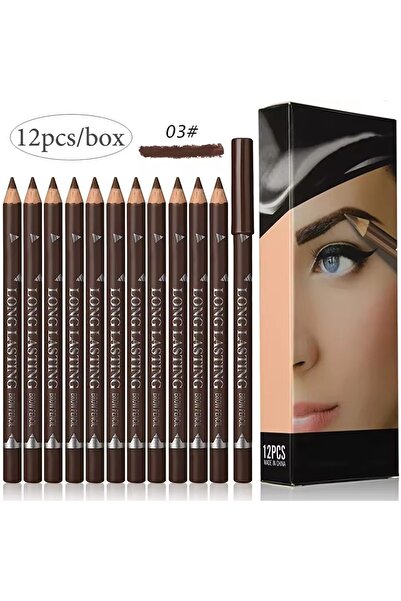 Choice 12pcs Brown 03 6/12Pcs Eye Brow Pencil Waterproof Professional Women E...