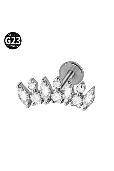 Choice Shaft 1.2x8mm 1PC Style 8 1PCS G23 Titanium Lip Stud Star Horse-eye El...