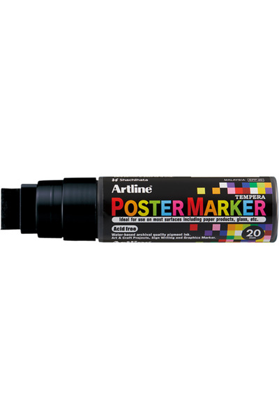 artline ARTLINE poster marker, plastic body, beveled tip 20mm - black