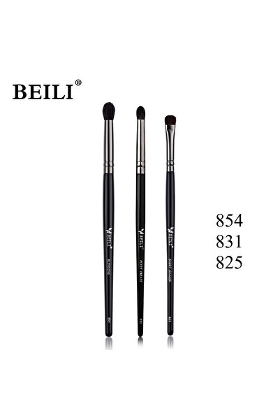 choice2 3pcs Black Crease Eye Shadow Makeup Brushes Soft Synthetic Hair Porta...