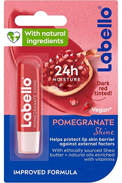 LABELLO مرطب شفاه للعناية بالشفاه، بنكهة الرمان اللامعة، 4.8 غرام