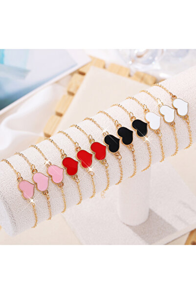 Choice Set 1 12 Piece Set of Fashion Simple heart Alloy Bracelet Chain, Lady'...