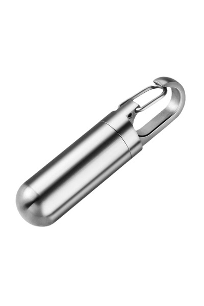 Choice علبة حبوب صغيرة محمولة من الفولاذ المقاوم للصدأ، فضية اللون، 5.2 سم (2...