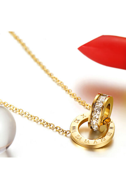 Choice DG4183 Elegant Stainless Steel Interlocking Circles Infinity Style Rom...