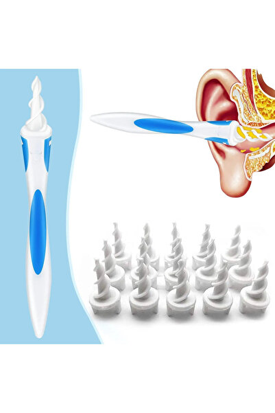 Choice White 16 Ear Cleaning Set Ear Scoop Cleaning Ear Wax Silicone Soft Spi...