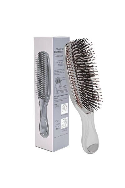 Choice Silver Premium Head Massager Scalp Brush Hair Massager Shampoo Brush W...