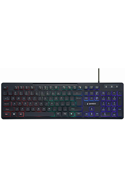 Gembird KB-UML-02 Keyboard, Black, USB, Wired, 3 brightness levels, 104 keys