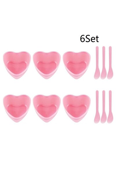 Choice مجموعة من 6 أوعية خلط أقنعة الوجه على شكل قلب مع مكشطة - أدوات بلاستيك...
