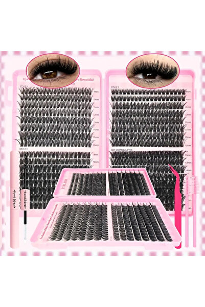 Choice Pink 6080100D Kit 30/40/50/60/80/100D,Thick 9-16mm Pink Lash Book Styl...