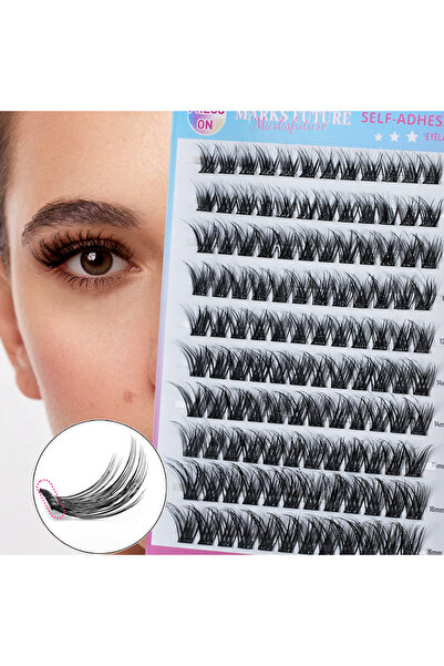 Choice مجموعة متنوعة من الرموش ذاتية اللصق، 120 قطعة من عناقيد الرموش ذاتية ا...