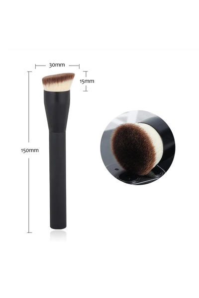 Choice فرشاة مكياج أساس مسطحة سوداء اللون، ذات رأس مسطح وزاوية، مصنوعة من شعر...