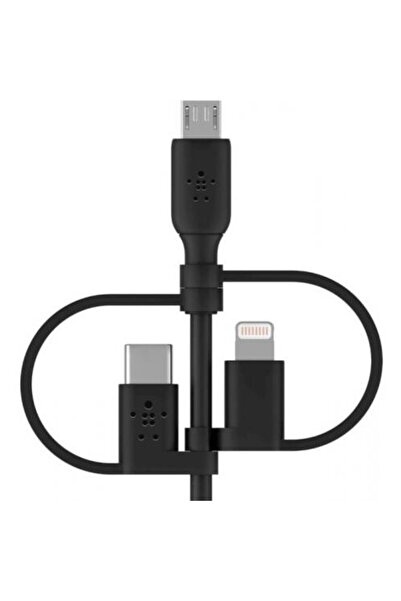 Belkin CAC001BT1MBK USB/Micro-USB/Lightning/USB Type-C 1m Negru
