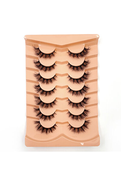 Choice7 7 أزواج YB-15 جديد 7 أزواج من الرموش الصناعية الكثيفة ثلاثية الأبعاد ...