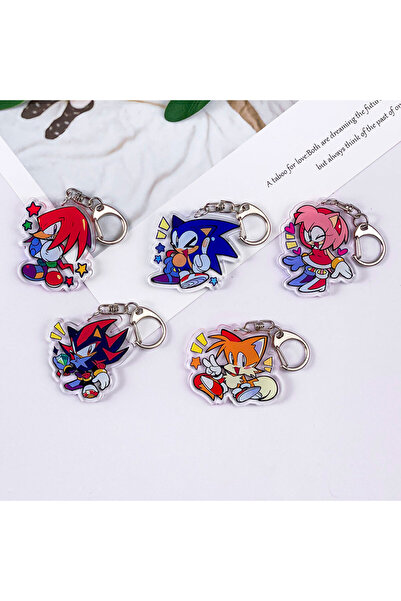 Choice 5 cm 6 1/5PCS Anime Characters Sonic The Hedgehog Acrylic Keychain Acc...