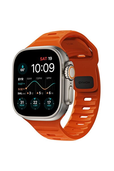 Nomad Curea sport M/L, portocalie - AW Ultra 2/1 (49mm) 9/8/7 (45mm)/6/SE/5/4...