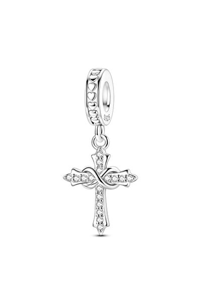 Choice KTC1762 Original 925 Sterling Silver Charm Bead Cross Pendant Fit Orig...