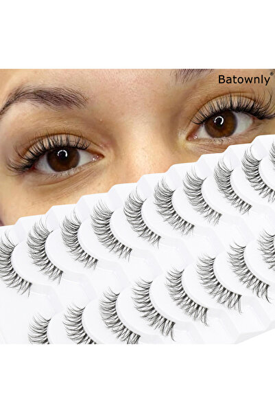 Choice 0.07mm D SHJ-2549 10 Pairs Of Natural D Curl Transparent Cross Style F...