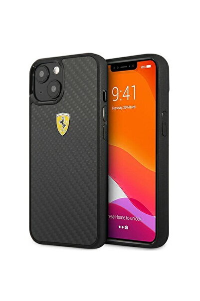 Ferrari Carcasă rigidă neagră/neagră FEHCP13SFCABK pentru iPhone 13 mini 5.4"...