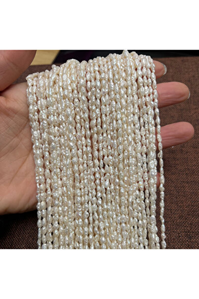 Choice 3-4mm white 3-4mm White Rice Natural Freshwater Pearl Small Bead for J...