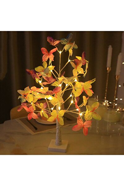 OEM Lampă decorativă LED în formă de copac cu fluturi colorați