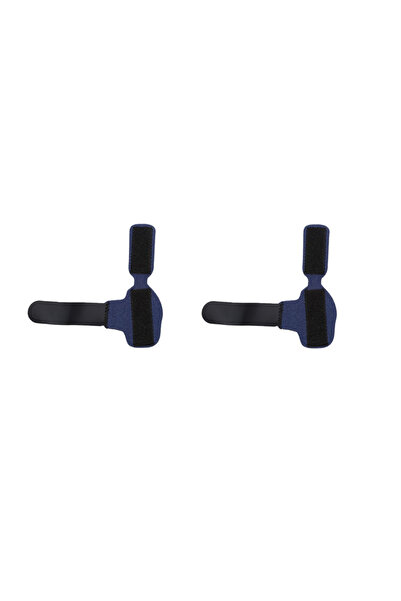 Choice5 قطعتان من جبيرة تقويم أصابع القدم الزرقاء (نصف قطعة) لتصحيح أصابع الق...