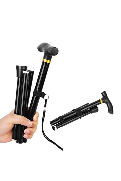 Choice black Adjustable Telescopic Portable Folding Aluminum Alloy Walking St...