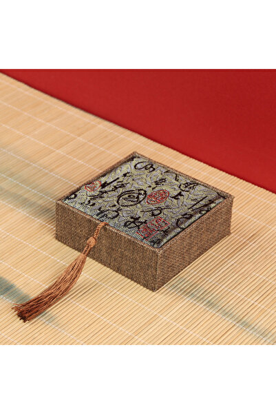 Choice صندوق مجوهرات عتيق مزين بشرابة، طراز صيني، لحفظ وعرض القلائد والأساور ...