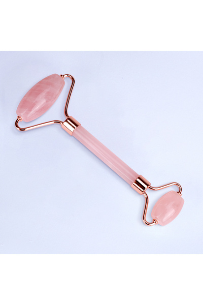 Choice بكرة تدليك الوجه من الكوارتز الوردي واليشم، قطعة واحدة، تُستخدم للعناي...