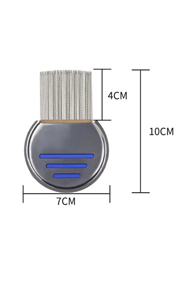 Choice مشط قمل أزرق كثيف للحيوانات الأليفة/شعر الأطفال للتخلص من قمل الرأس. ك...