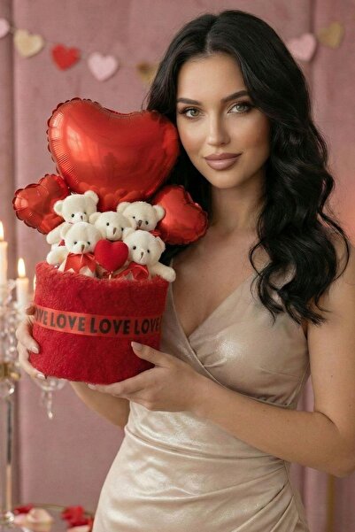 Solemia Sevgililer Günü’ne Özel: Deluxe Peluş Kutuda 5’li Ayıcık Buketi – Büy...