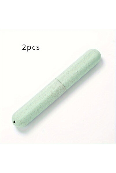 Choice حامل فرشاة أسنان محمول للسفر - قطعتان باللون الأخضر، صندوق تخزين فرشاة...