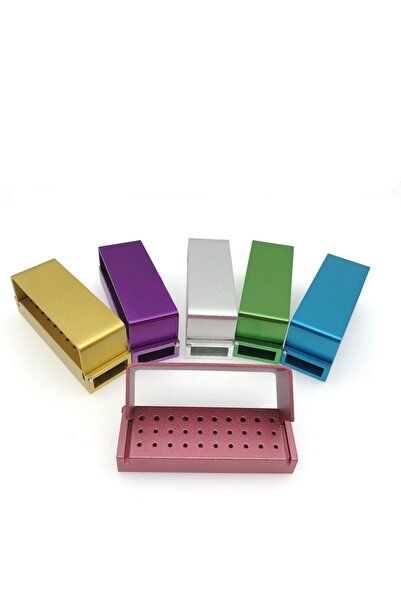 Choice4 حامل مثاقب أسنان من الألومنيوم أرجواني اللون، 30 فتحة، صندوق تعقيم أس...