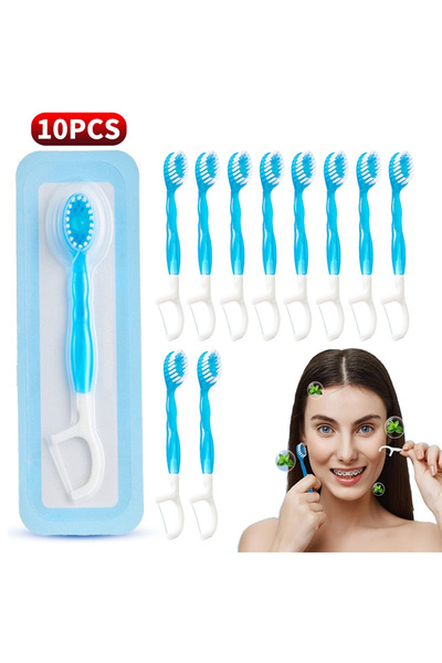 Choice1 ١٠ قطع ٣٠/١٠/٥ فرشاة أسنان متعددة الوظائف خمسة في واحد، عبوة فردية مر...