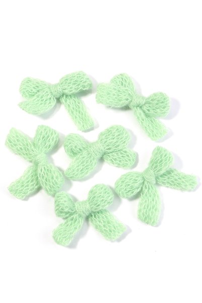 Choice Deep blue 10Pcs Knitted Wool Bows Colorful Double Layer Small Size Bow...