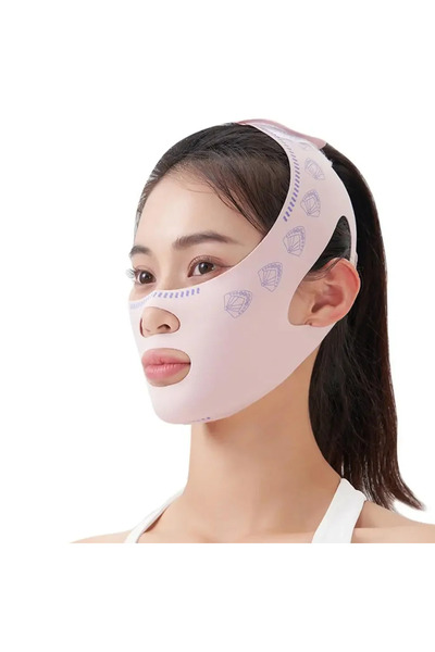 Choice ضمادة تنحيف الذقن والخدين الوردية من دوتريو، قناع شد الوجه على شكل حرف...