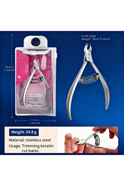 Choice1 كماشة من الفولاذ المقاوم للصدأ بلون فضي وبيج - أداة لتقليم أطراف الأص...