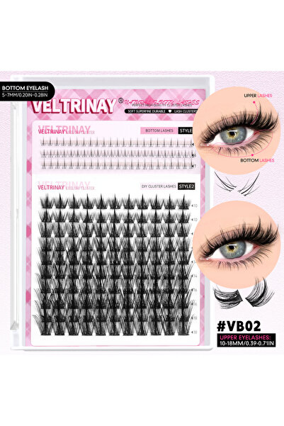 choice2 VB02 فيلترينيه لاش كلاسترز، رموش علوية وسفلية شفافة، رموش طبيعية