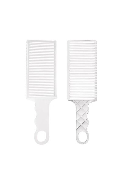 Choice مشط أبيض متدرج اللون، مشط حلاقة احترافي ذو رأس مسطح لدمج الشعر، مناسب ...