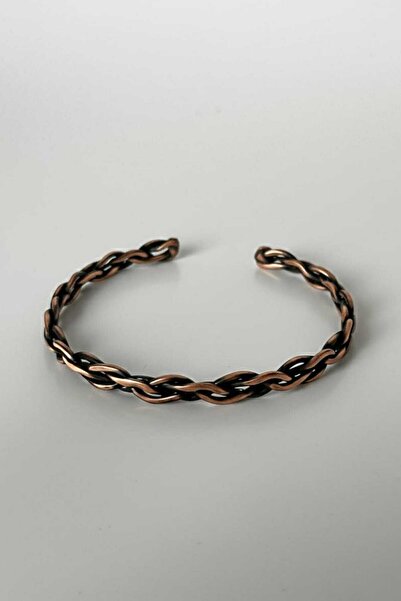 CAPO by Aytaç Yamaç Copper Bracelet with Antique Chain Detail, Adjustable Model