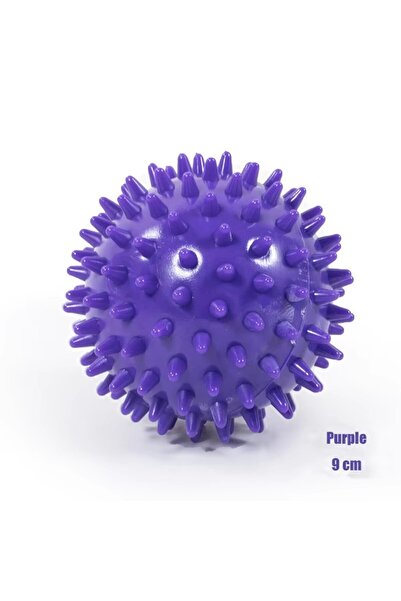 Choice كرة تدليك صلبة ذات نتوءات، لون بنفسجي، 9 سم، مقاس 7/9 سم، مصنوعة من ما...