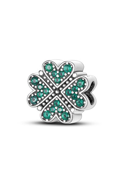 Choice KTC204 خرزة ساحرة جديدة من الفضة الإسترليني عيار 925، قلادة برسيم رباع...