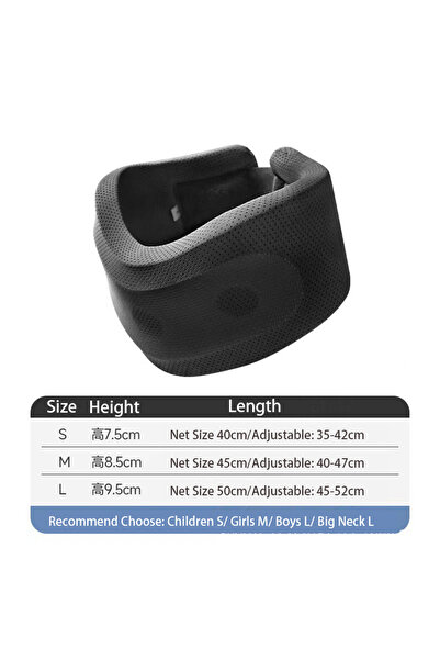 Choice3 L Black Soft Neck Supports Adjustable Foam Neck Braces Relieves Spine...