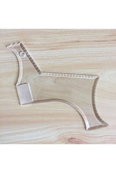 Choice أداة تصفيف وتشكيل اللحية شفافة مزودة بمشط لتحديد خط الشارب بدقة.