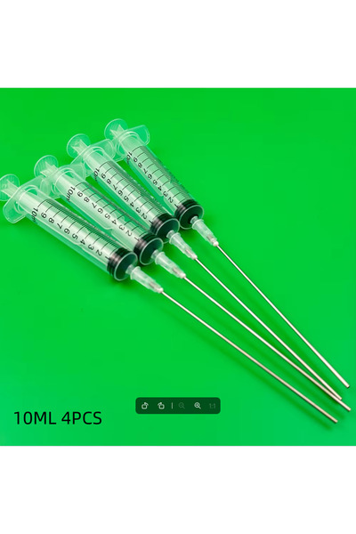 Choice أربع محاقن لإعادة تعبئة حبر الطابعة بسعة 10 مل مع إبرة طويلة، متوفرة ب...