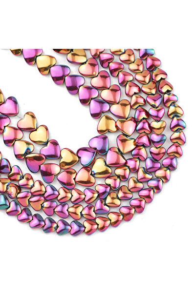 Choice7 75 قطعة من حجر الهيماتيت الطبيعي، متوفر بألوان وردية وزرقاء وذهبية وح...