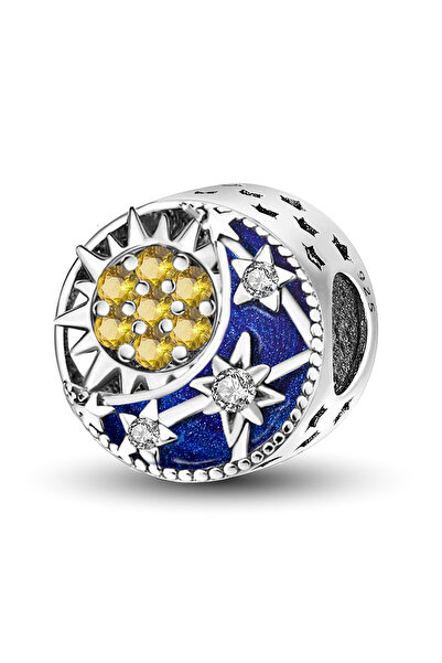 Choice TCE0678P1 925 Sterling Silver Cute Star Moon Series Charms Beads Fit D...