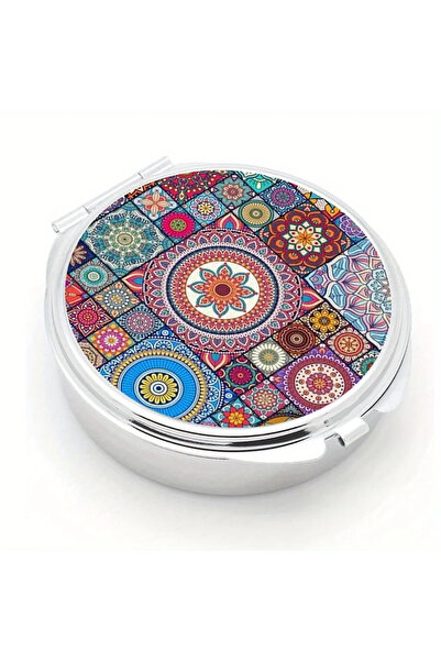 Choice4 علبة حبوب صغيرة بوهيمية، حافظة حبوب لطيفة للسفر، حاوية حبوب صغيرة، حا...